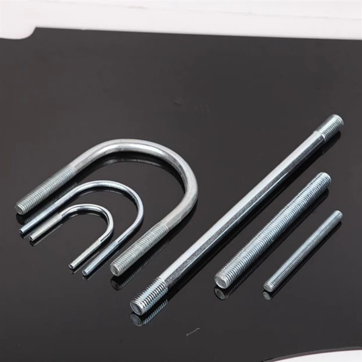 Pozinkované U-skrutky a závitové kolíky z uhlíkovej ocele