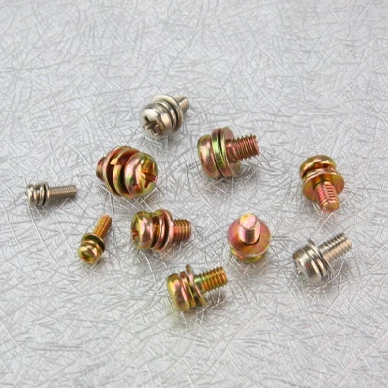 Ploché a delené poistné podložky so skrutkovou hlavou SEMS stroja Phillips